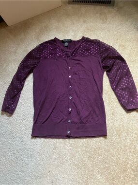 August Silk Vintage Cardigan Sz S
